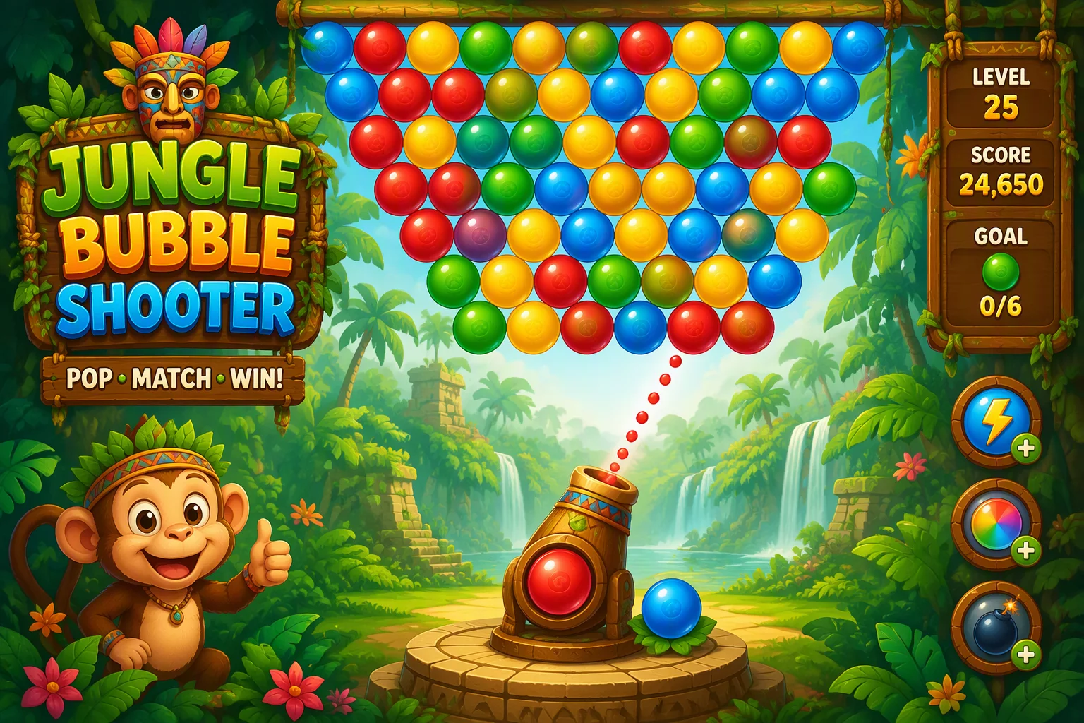 Jungle Bubble Shooter Trópusi Kaland